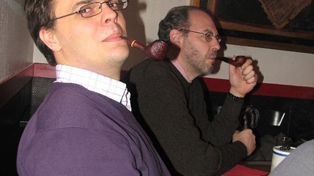 diners parisiens fumeurs de pipe