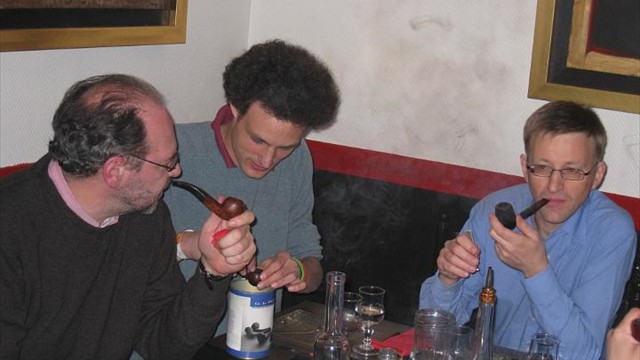 diners parisiens fumeurs de pipe