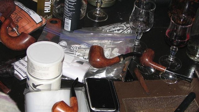 diners parisiens fumeurs de pipe