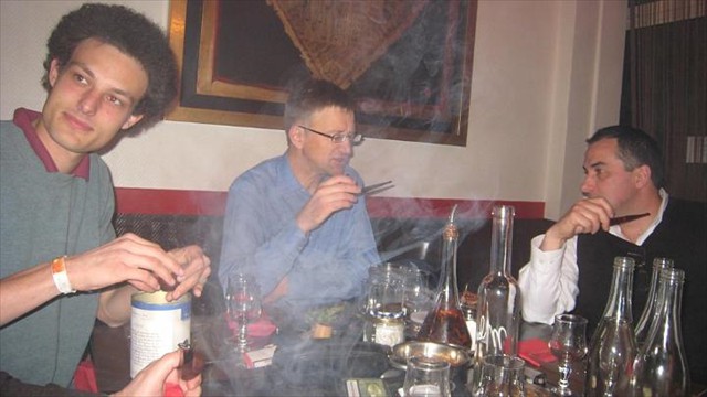 diners parisiens fumeurs de pipe